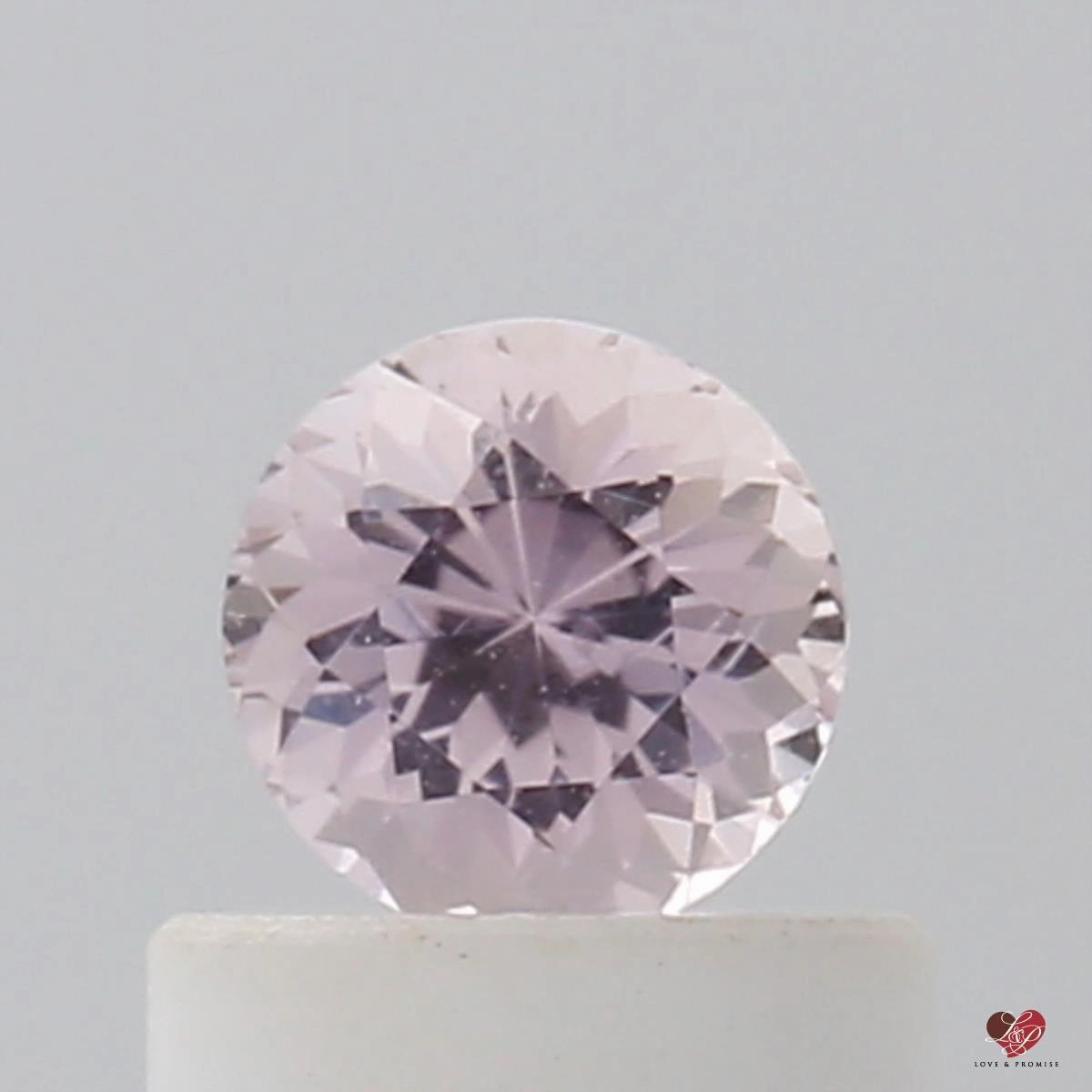 0.52cts Round Warm Rose Blush Champagne Sapphire