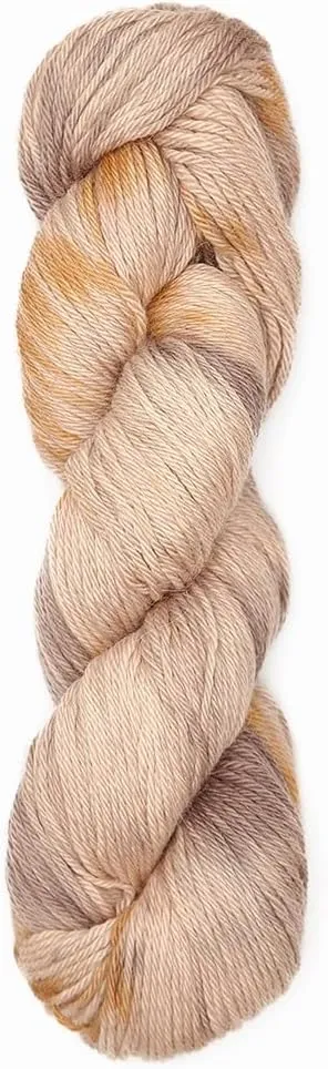 100% Baby Alpaca Yarn Wool 100g Hank DK Weight Hand Dyed Made in Peru - Heavenly Soft and Perfect for Knitting and Crocheting (Apricot Blush, DK Hand Dyed - 100g Hank)