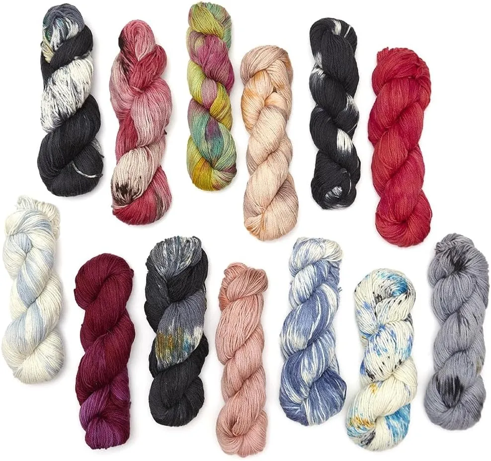 100% Baby Alpaca Yarn Wool 100g Hank DK Weight Hand Dyed Made in Peru - Heavenly Soft and Perfect for Knitting and Crocheting (Apricot Blush, DK Hand Dyed - 100g Hank)