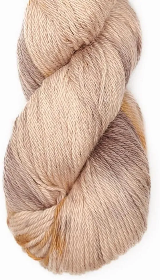 100% Baby Alpaca Yarn Wool 100g Hank DK Weight Hand Dyed Made in Peru - Heavenly Soft and Perfect for Knitting and Crocheting (Apricot Blush, DK Hand Dyed - 100g Hank)