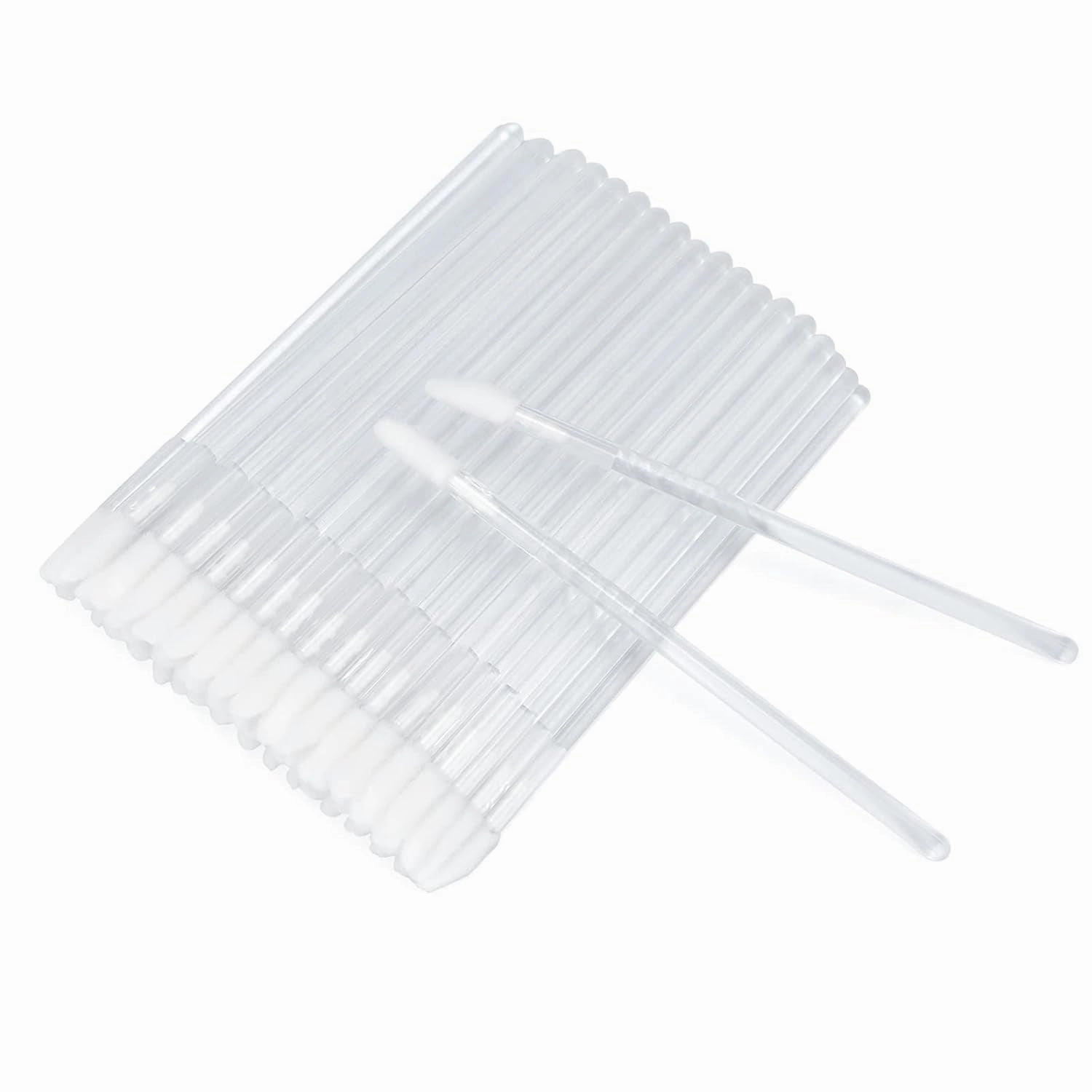 100PCS Glitter Crystal Lip Brush, Disposable Lip Brushes, Lip Gloss Applicators,Lip Gloss Wands Applicator Perfect Makeup Tool Kits (Pink)