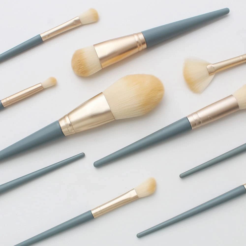 10 X Cosmetic Brush Set for Cosmetic Foundation, Blush Powder, Eye Shadow and Beauty Tools(1,D)