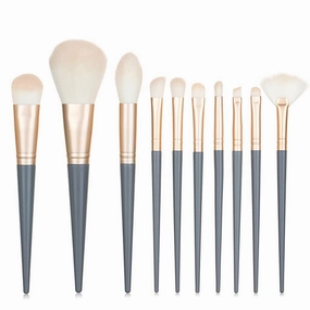 10 X Cosmetic Brush Set for Cosmetic Foundation, Blush Powder, Eye Shadow and Beauty Tools(1,D)