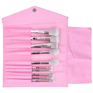 10PCS Makeup Brushes Set Soft Rose Gold Color Blending Brush for Eye Shadow Blush Highlight and Eyebrow Application