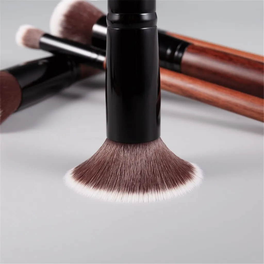 10Pcs Makeup Brushes Set Wooden Powder Blush Brush Eyeshadow Blending Brush Shading Eyebrow Contour Make Up Tool