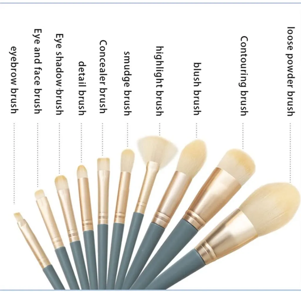 10Pcs Soft Fluffy Makeup Brushes Set for Cosmetics Foundation Blush Powder Eyeshadow