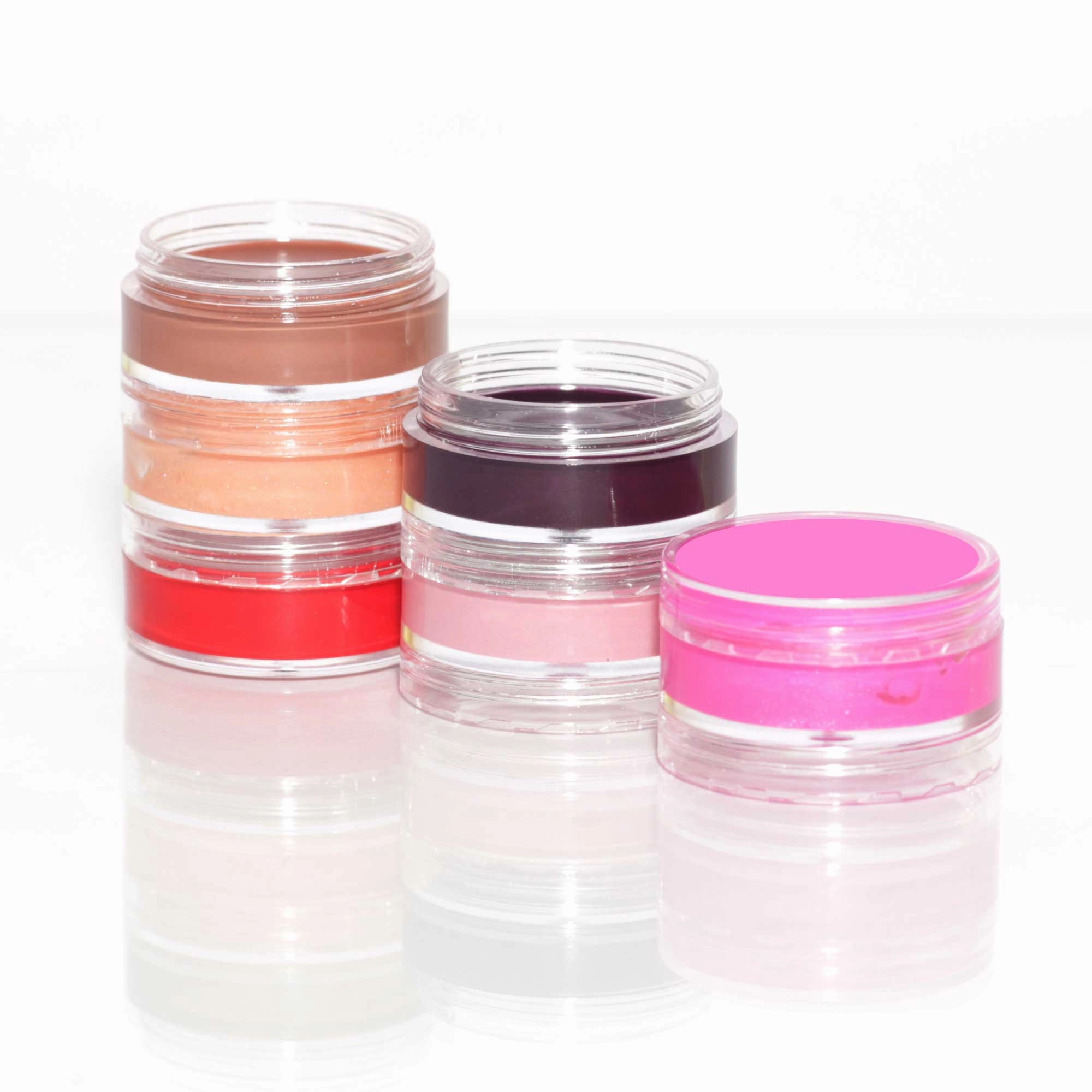 10x 3ml Lip Balm Containers Jars   Lids - Small Cosmetic Cream Sample Pot