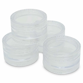 10x 3ml Lip Balm Containers Jars   Lids - Small Cosmetic Cream Sample Pot