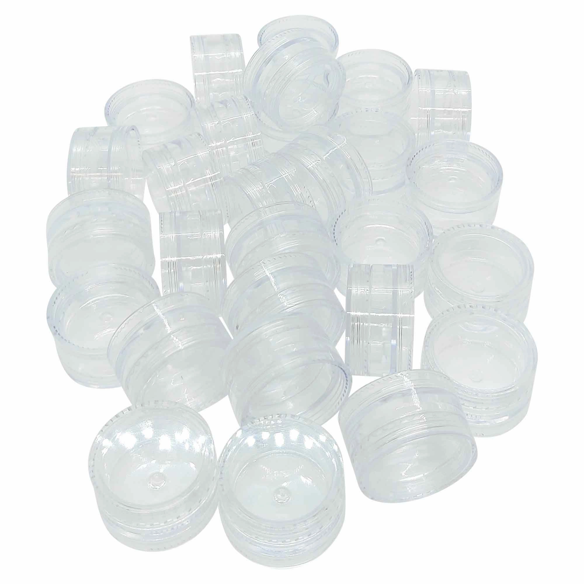 10x 3ml Lip Balm Containers Jars   Lids - Small Cosmetic Cream Sample Pot