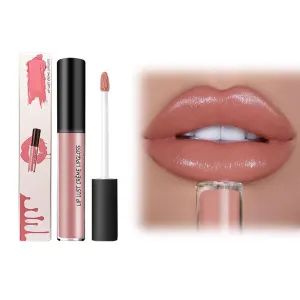 12 Color Cream Lip Gloss Lipstick Lightweight, Upgraded Waterproof Long-Lasting Moisturizing Lip Lipsticks,Non-Stick to Cup Natural Jelly Lipsticks for Women Home Travel Indoor Outdoor (002)