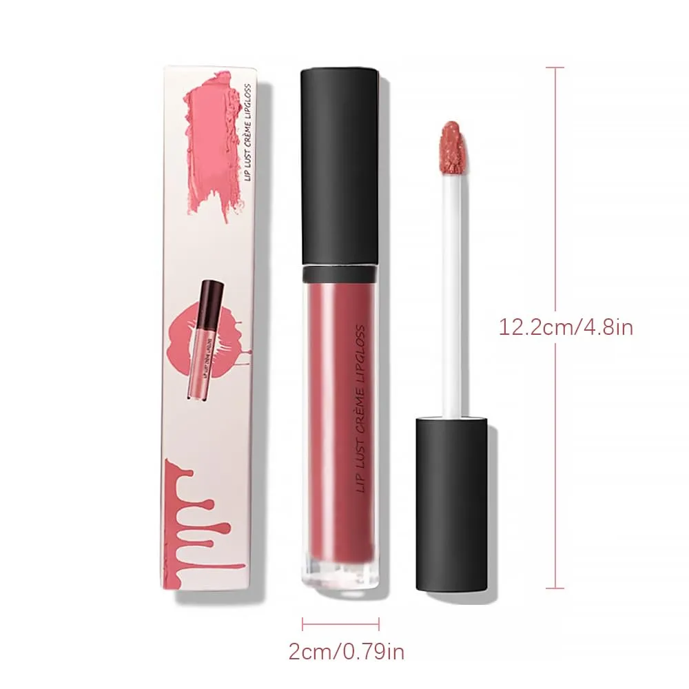 12 Color Cream Lip Gloss Lipstick Lightweight, Upgraded Waterproof Long-Lasting Moisturizing Lip Lipsticks,Non-Stick to Cup Natural Jelly Lipsticks for Women Home Travel Indoor Outdoor (002)