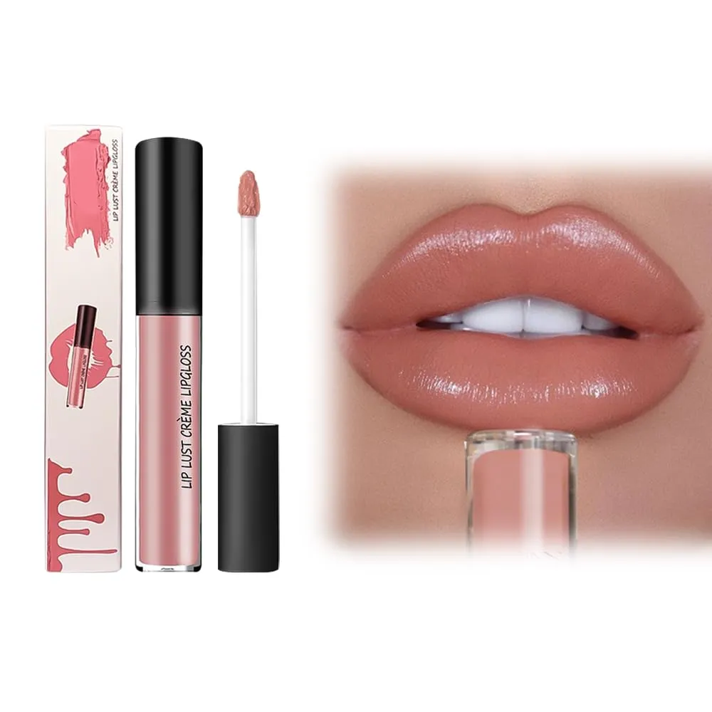 12 Color Cream Lip Gloss Lipstick Lightweight, Upgraded Waterproof Long-Lasting Moisturizing Lip Lipsticks,Non-Stick to Cup Natural Jelly Lipsticks for Women Home Travel Indoor Outdoor (002)