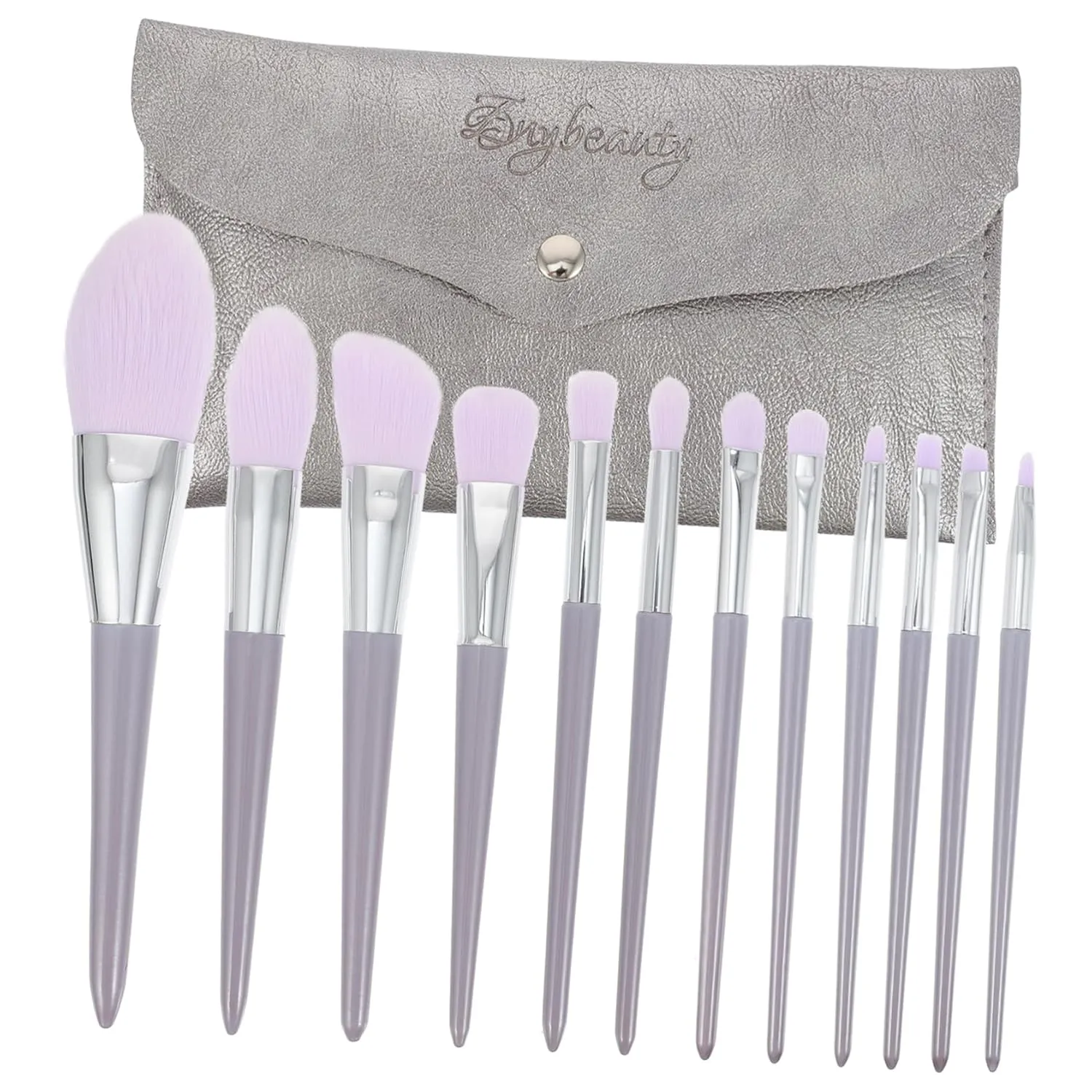 12pcs Full Makeup Brush Set Synthetic Hair Soft Denser Non-shedding Women's Makeup Bag Foundation Blush Eye Shadow Brushes