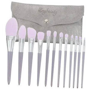 12pcs Full Makeup Brush Set Synthetic Hair Soft Denser Non-shedding Women's Makeup Bag Foundation Blush Eye Shadow Brushes