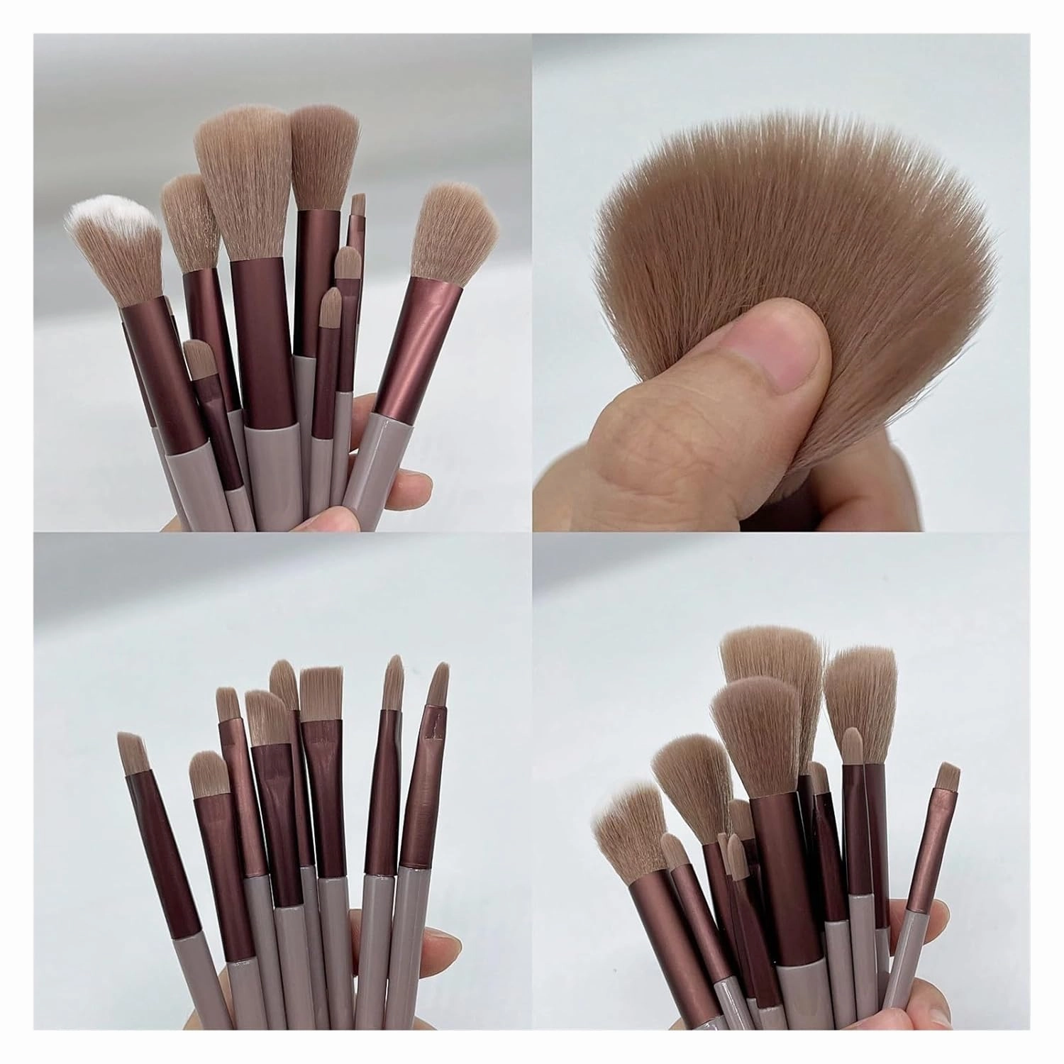 13 PCS Makeup Brushes Set Eye Shadow Foundation Women Cosmetic Brush Eyeshadow Blush Beauty Soft Make Up Tools Bag(Yellow with bag)