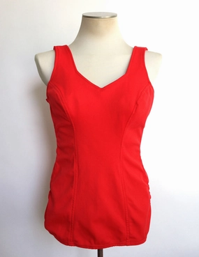 1960s Red Bathing Suit One Piece