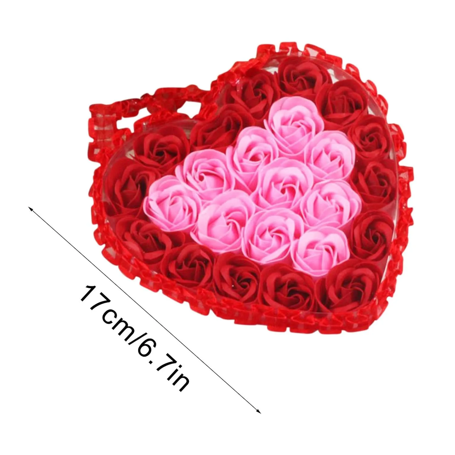 24 Pcs Blush/Rose Gold Scented Rose Soap Party Favors with Gift Box and Ribbon，Rose Petal Bath Soap，Love Rose Accompanied Hand Salute