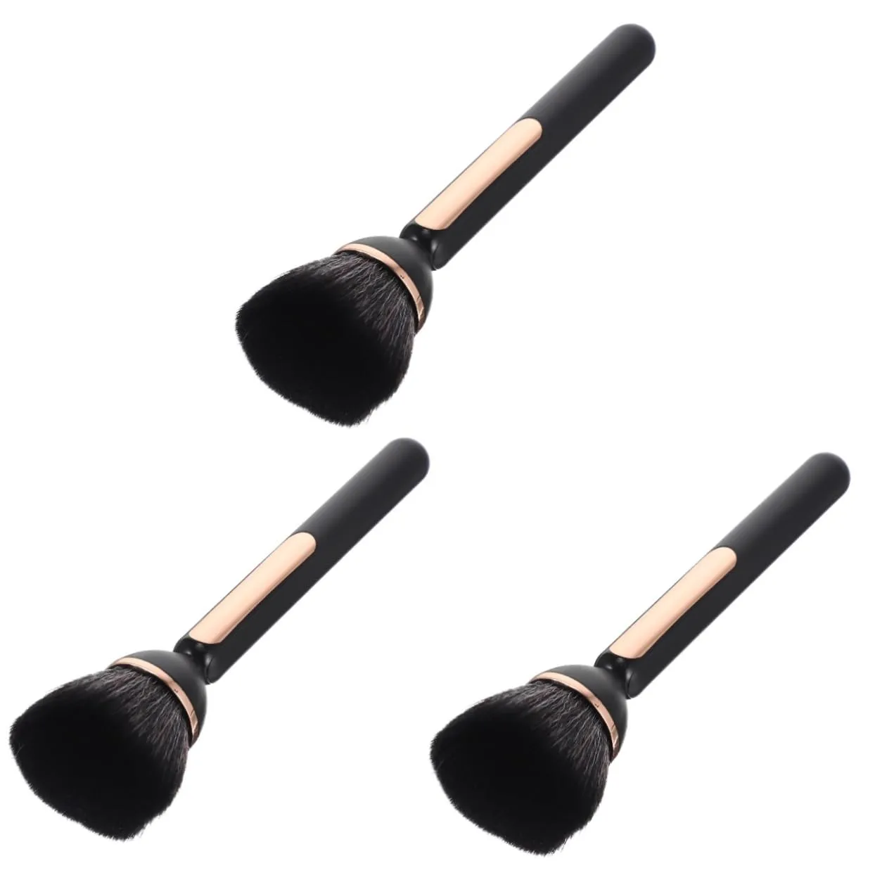 3pcs Household Powder Brush for Makeup Nail Dust Removal Ergonomic Handle Fluffy Soft Bristles Lightweight Cosmetic Tool for Loose Powder Application