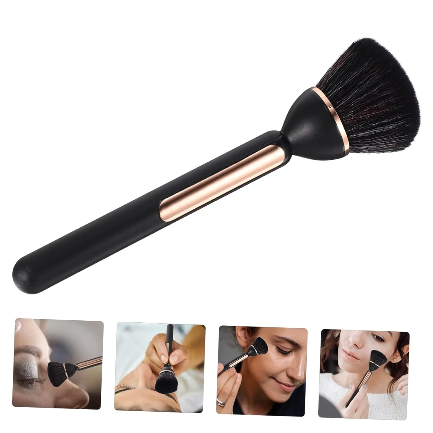 3pcs Household Powder Brush for Makeup Nail Dust Removal Ergonomic Handle Fluffy Soft Bristles Lightweight Cosmetic Tool for Loose Powder Application