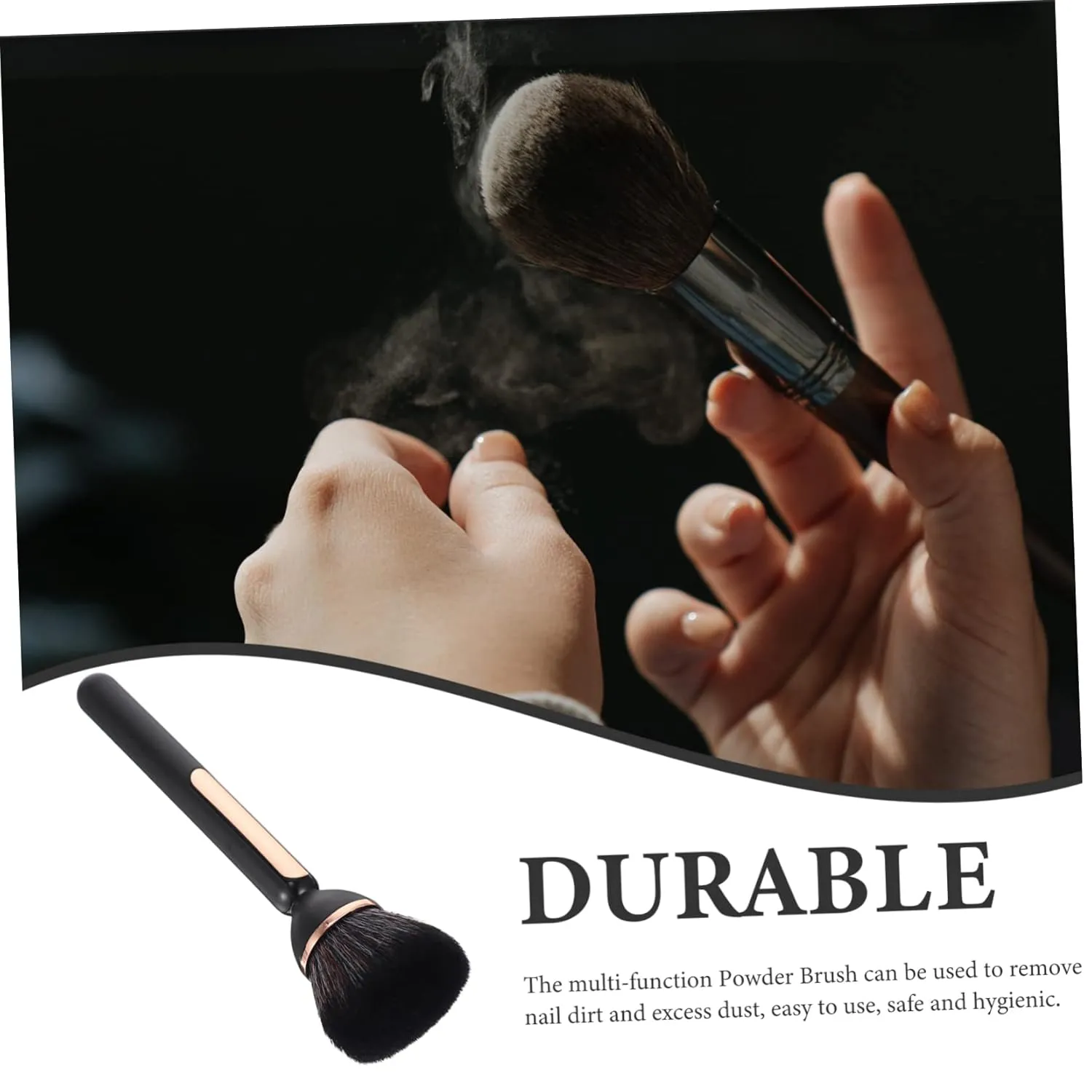 3pcs Household Powder Brush for Makeup Nail Dust Removal Ergonomic Handle Fluffy Soft Bristles Lightweight Cosmetic Tool for Loose Powder Application