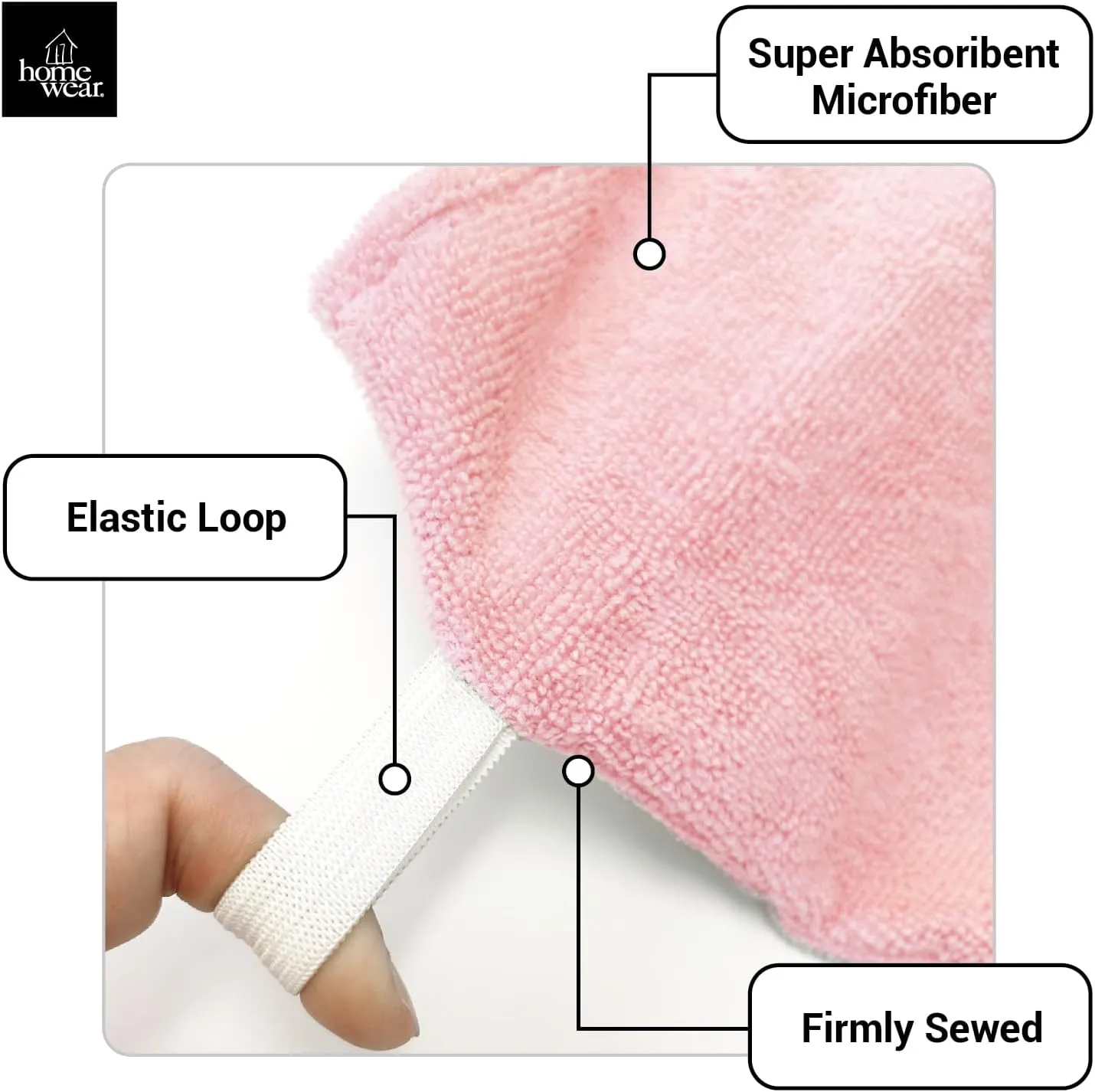 4 Pack Microfiber Hair Wrap Towels, Drying Turbans for Wet Hair, Dry Towel for Women Anti Frizz, Light Grey/Blush