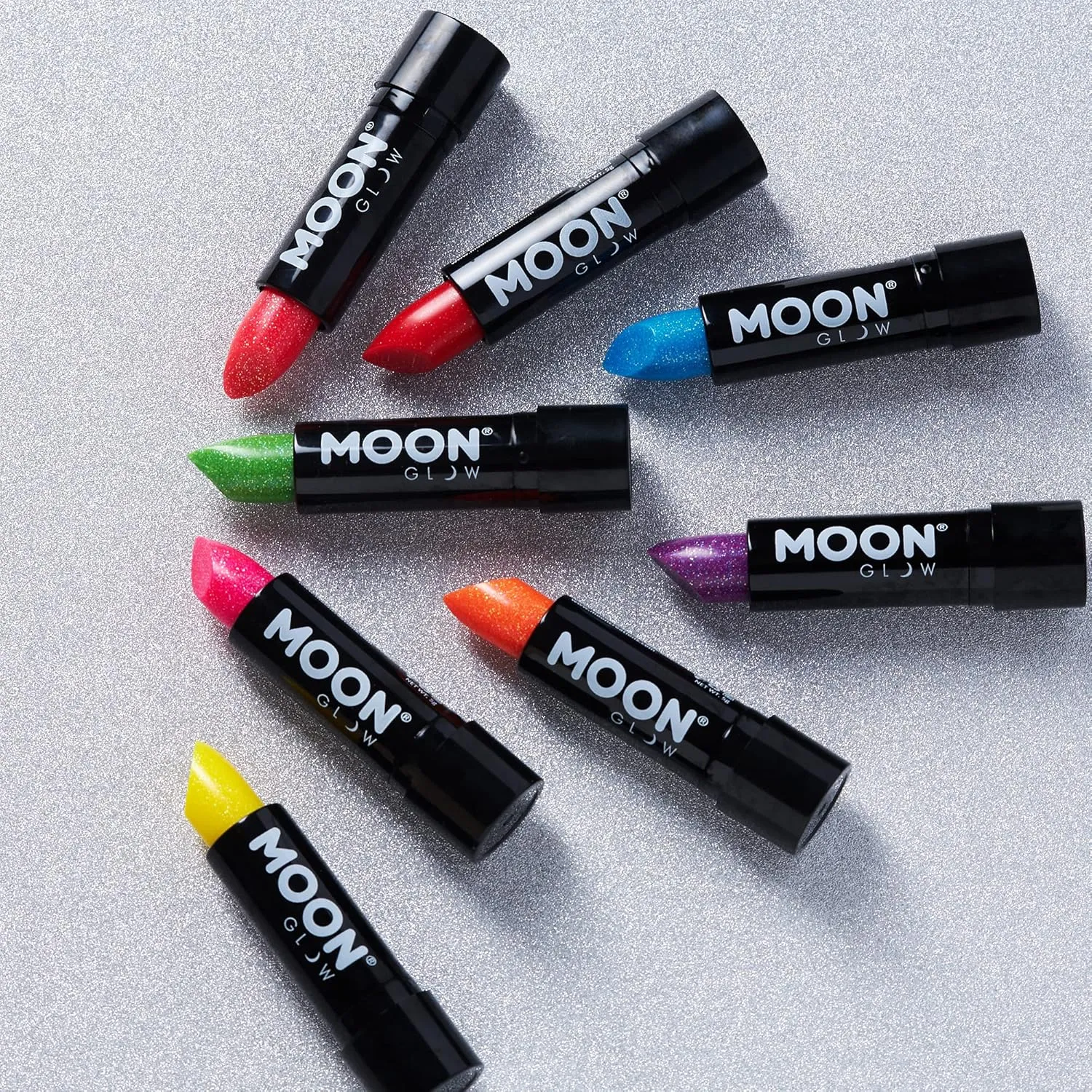 5g Neon UV Glitter Lipstick - Green - Glows brightly under blacklights