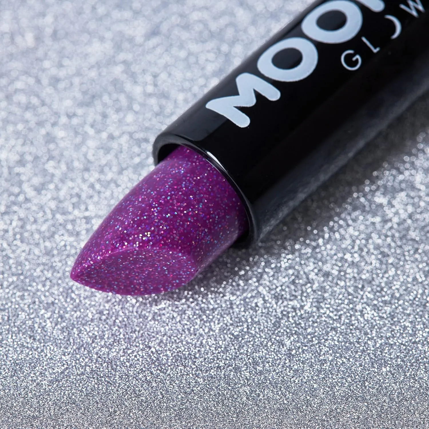 5g Neon UV Glitter Lipstick - Green - Glows brightly under blacklights