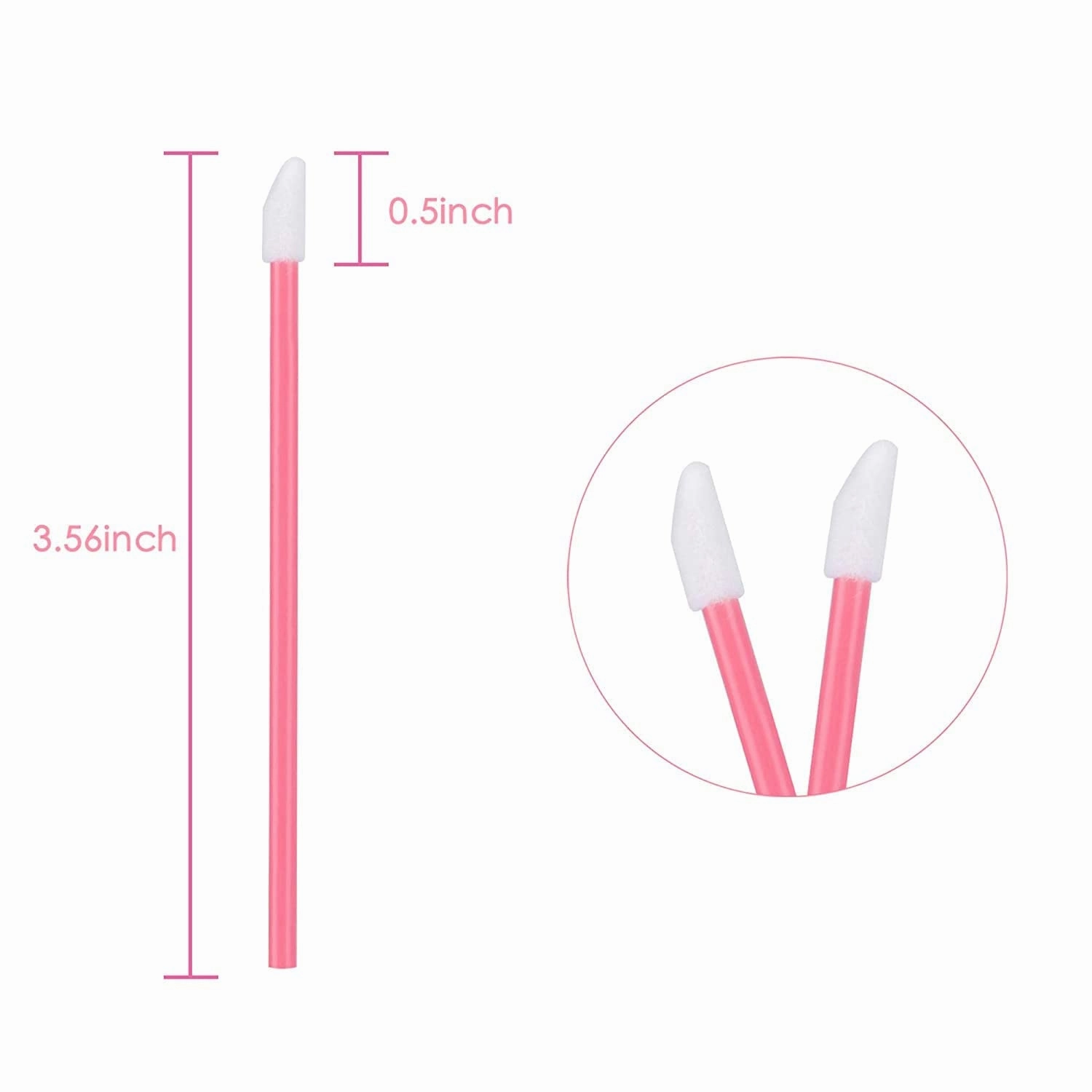 650PCS Disposable Lip Gloss Applicators Make up Brush Lipstick Wands Makeup Applicators Brushes Applicator Tool Makeup Beauty Tool Kits Disposable Lip Brushes Tool Kits Pink