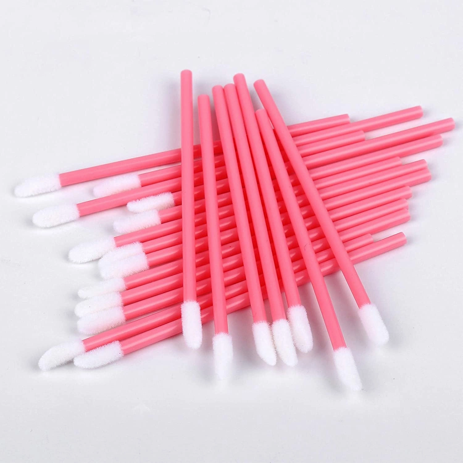 650PCS Disposable Lip Gloss Applicators Make up Brush Lipstick Wands Makeup Applicators Brushes Applicator Tool Makeup Beauty Tool Kits Disposable Lip Brushes Tool Kits Pink