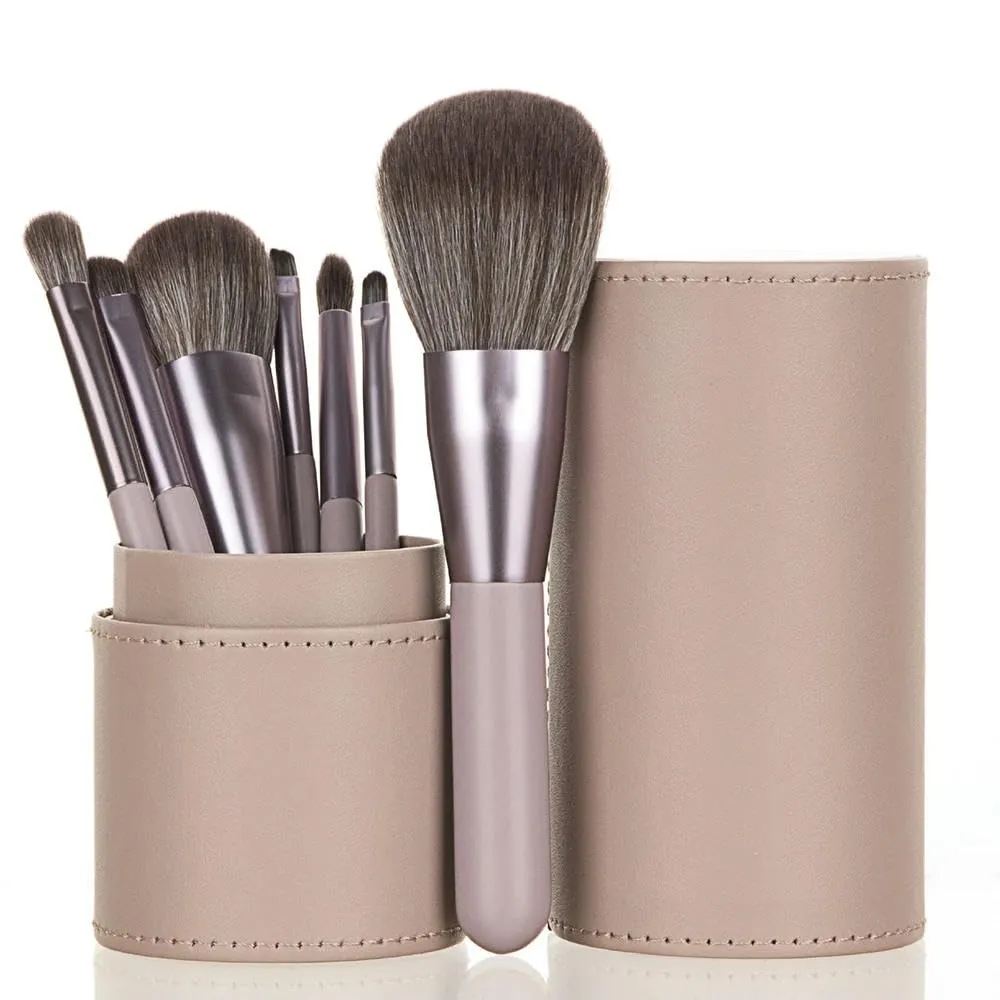 7 Pcs makeup brushes Professional Makeup Brushes Set with Bucket Blush Powder Eyeshadow Eyebrow Foundation Beauty Makeup Tool Brushes(Color:Brush with bucketc)(one size,Brush with bucketb)