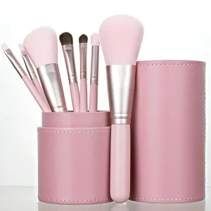 7 Pcs makeup brushes Professional Makeup Brushes Set with Bucket Blush Powder Eyeshadow Eyebrow Foundation Beauty Makeup Tool Brushes(Color:Brush with bucketc)(one size,Brush with bucketb)
