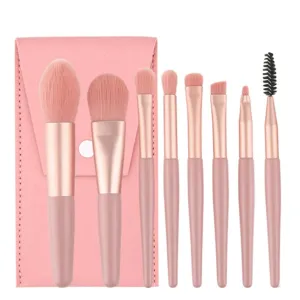 8 mini makeup pcs Convenient travel powder eye shadow brush Multi functional beauty tools(E)