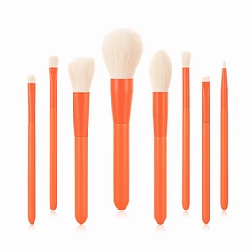 8 Makeup Brush Set Soft Brush Wooden Handle Beauty Tool Blush Powder Foundation Brush Makeup Brush(As shown,E)