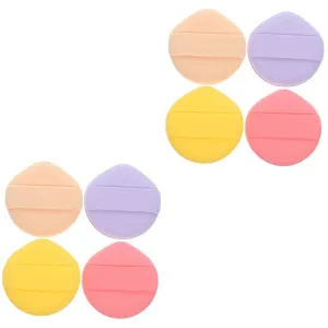 8pcs Round Makeup Sponges for Foundation Double-sided Reusable Beauty Applicator for Wet Dry Use for Home and Travel Soft and Skin-friendly Design