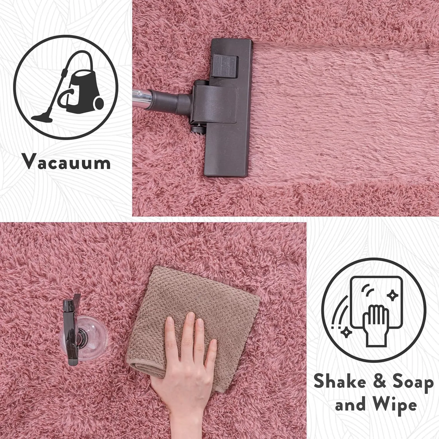 9x12 Large Rugs for Living Room, Blush Pink Area Rugs Soft Fluffy Furry Plush Bedroom Girls Room Carpet, Non-Slip Big Indoor Floor Rugs, Shag Throw Rug for Home Decor