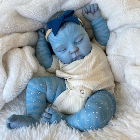 -20 Inch Lifelike Avatar Cloth Body Vinyl Reborn Baby Dolls Realistic Newborn Baby Doll Sleeping Soft Vinyl Bebes Reborn Toy for Kids Age 3 