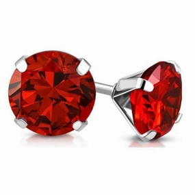 'Lipstick Red' Swarovski Crystal Stud Earrings (e048)