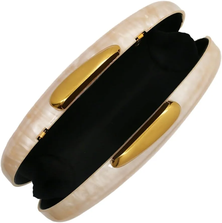 Acrylic Clutch Purse for Women Egg Shape Acrylic Handbags Cute Wedding Party Shoulder Crossbody Bag