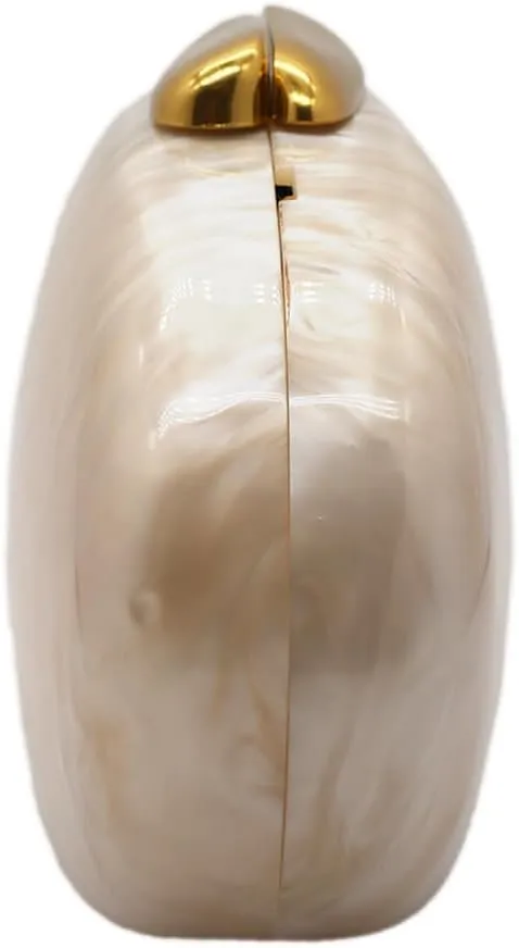 Acrylic Clutch Purse for Women Egg Shape Acrylic Handbags Cute Wedding Party Shoulder Crossbody Bag