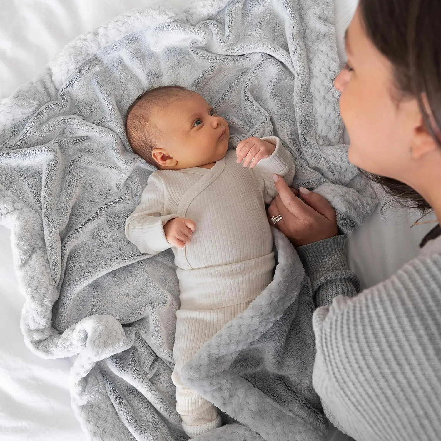 aden   anais Plush Blanket - Soft Minky Baby Blanket for Infants, Toddlers, Kids, for Crib, Stroller, Travel, Blush Pink