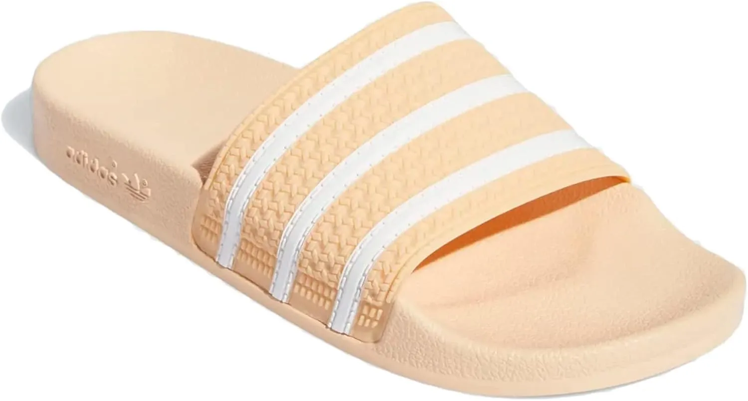 adidas Originals Women's Adilette Slides, Slip on Sandals, Halo Blush/White/Halo Blush, 9