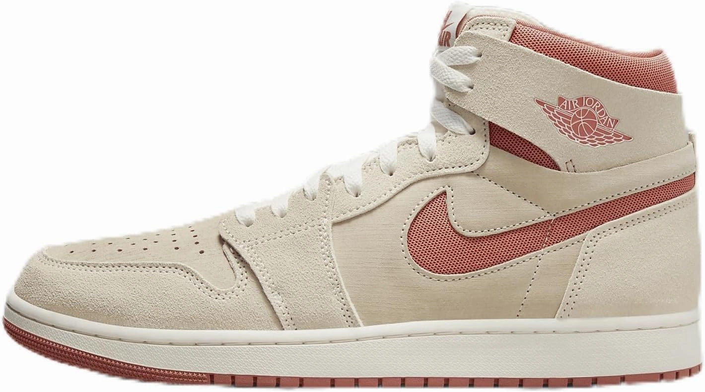 Air Jordan 1 Zoom CMFT 2 Men's Shoes (DV1307-102, Sail/Burnt Sunrise/Sail/Terra Blush) Size 7.5