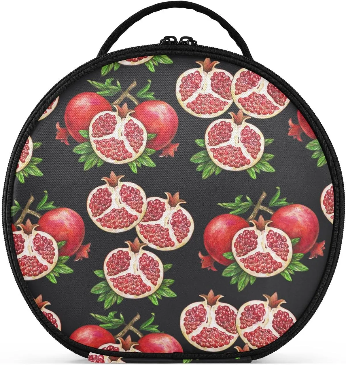 ALAZA Ripe Fruit of Red Pomegranate Travel Make Up Organizer Cosmetic Brush Bags Case