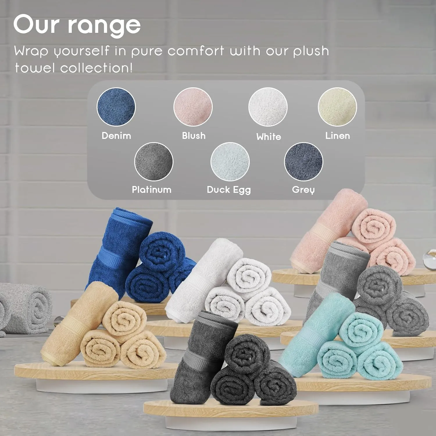 Ariv Towels Pack of 4, Premium 100% Cotton Bath Towel Set, Large 30" X 52", Super Soft, Quick Dry, Highly Absorbent, Durable Towels for Home, Bathroom, Gym, Pool, Beach, Hotel & Spa - Blush