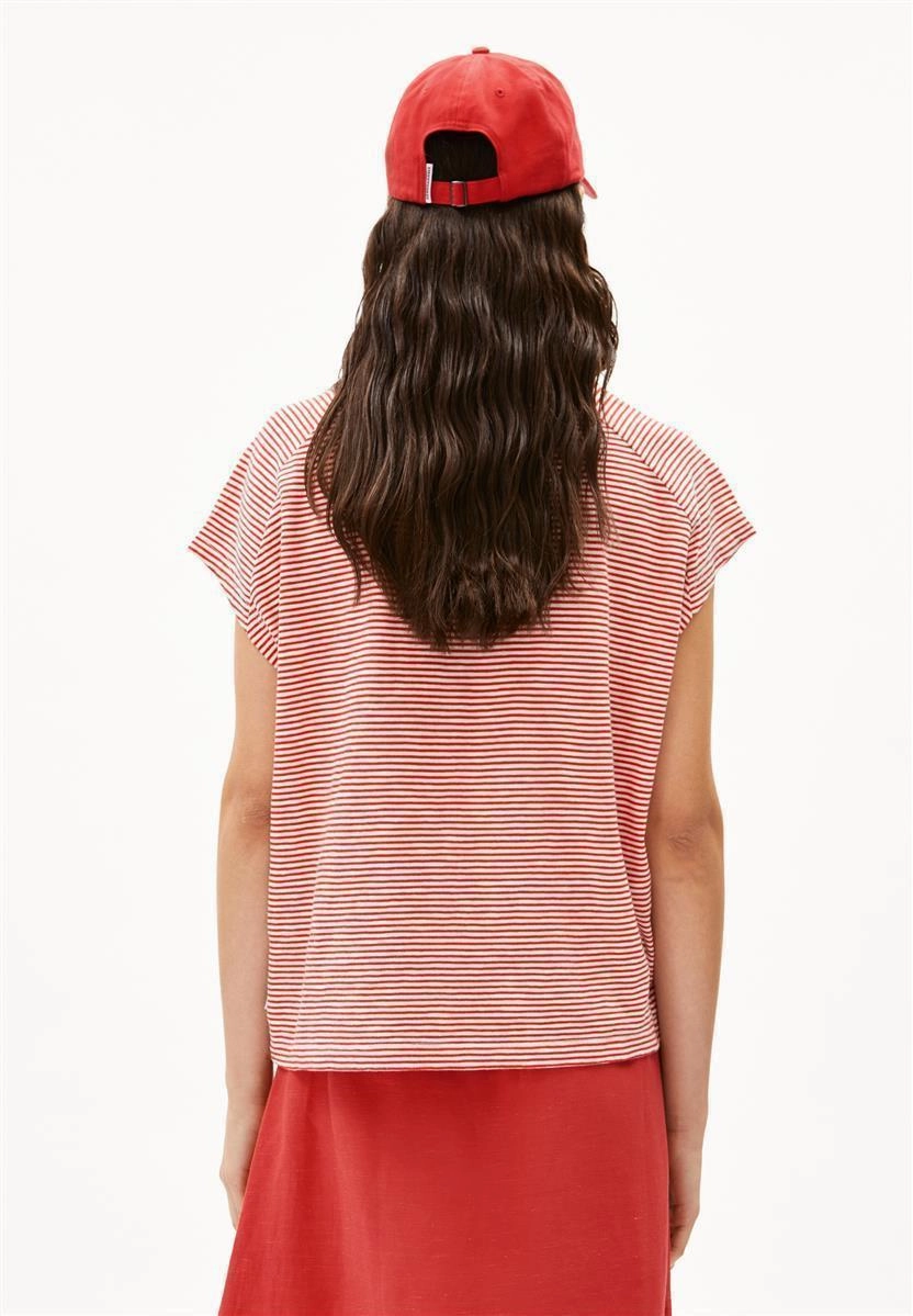 ARMEDANGELS Oneliaa Lovely Stripes oatmilk-coral blush
