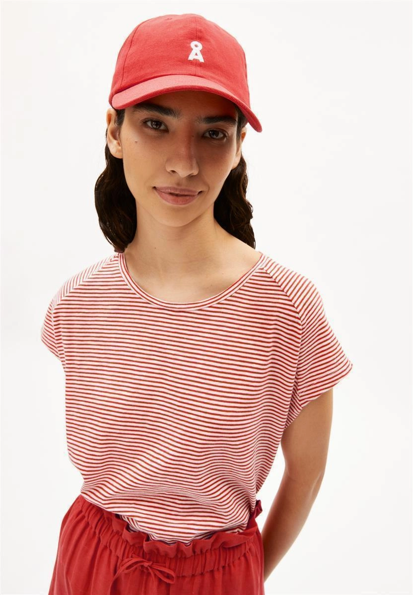 ARMEDANGELS Oneliaa Lovely Stripes oatmilk-coral blush