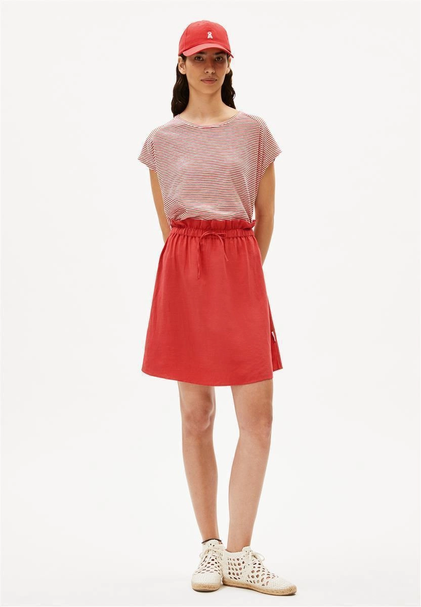ARMEDANGELS Oneliaa Lovely Stripes oatmilk-coral blush