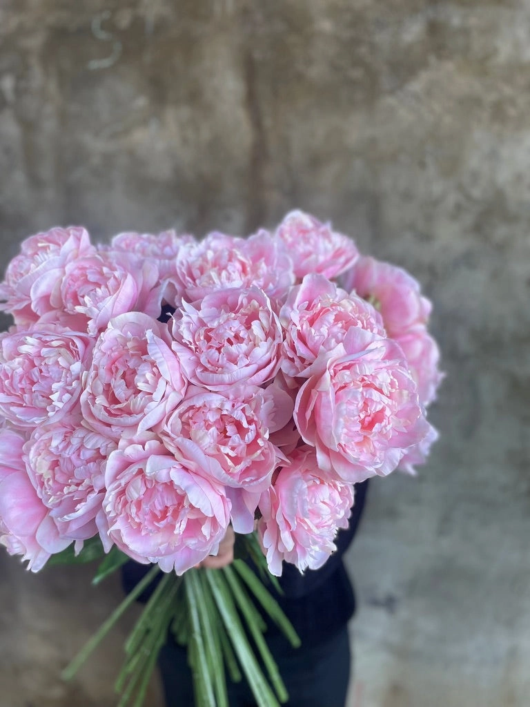 ARTIFICIAL BLUSH PEONY ROSE Stem