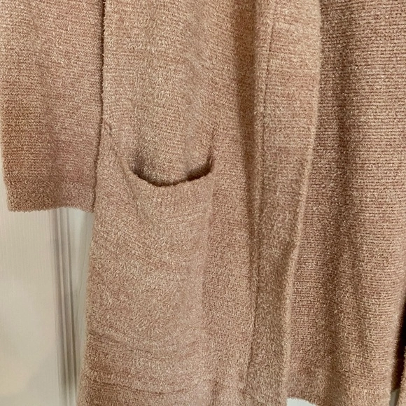 Barefoot Dreams Cozychic Lite Blush Pink Beach Resort Hoodie Cardigan Size Small