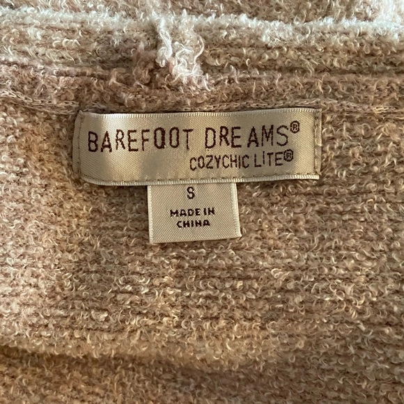 Barefoot Dreams Cozychic Lite Blush Pink Beach Resort Hoodie Cardigan Size Small